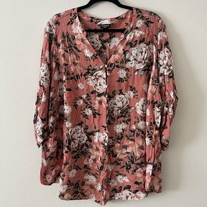 Torrid Blush Floral Harper Georgette Blouse